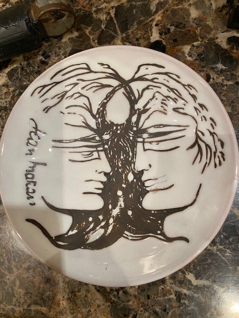 Jean Marais - Coupelle En Céramique De Vallauris - Décor De Profils, Evocation De Jean Cocteau-photo-2