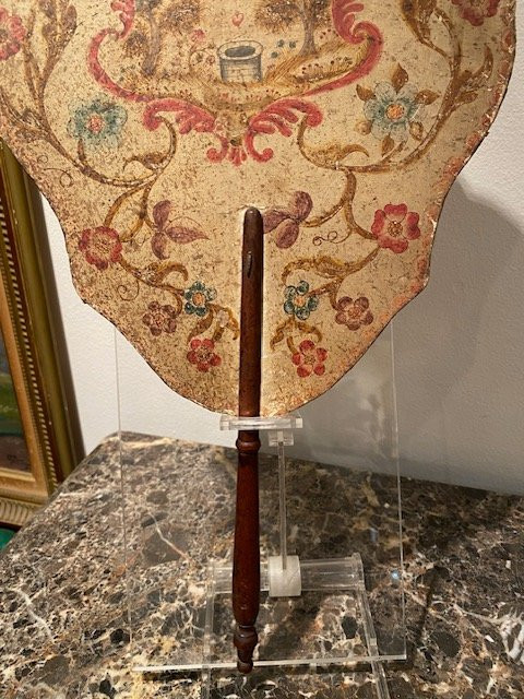 Élégante paire d’écrans à main – Époque Louis XVI, décor peint-photo-5