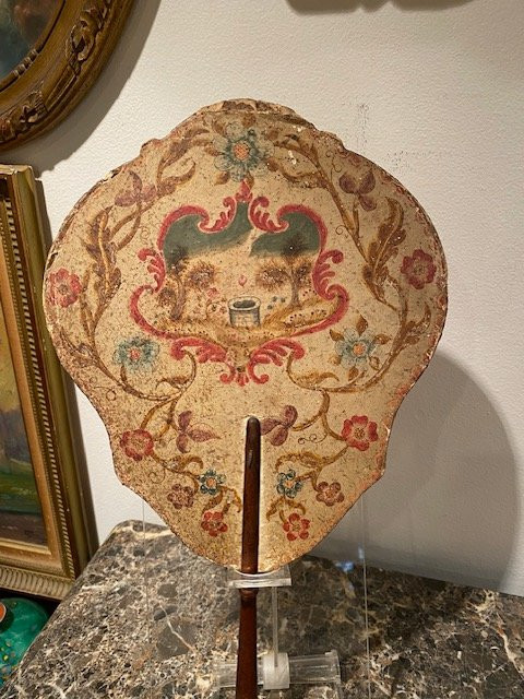 Élégante paire d’écrans à main – Époque Louis XVI, décor peint-photo-6