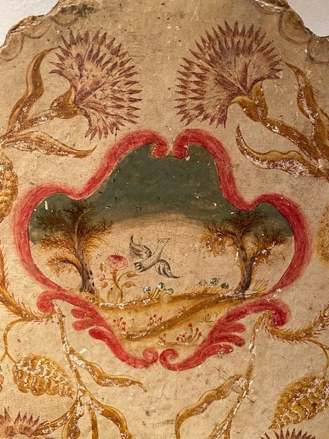 Élégante paire d’écrans à main – Époque Louis XVI, décor peint-photo-7