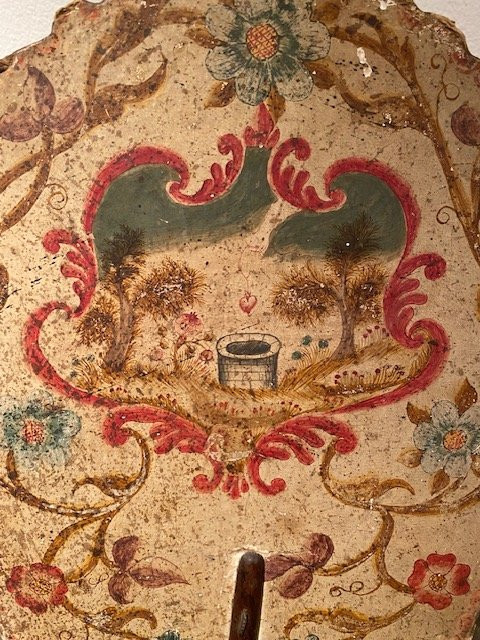 Élégante paire d’écrans à main – Époque Louis XVI, décor peint-photo-8