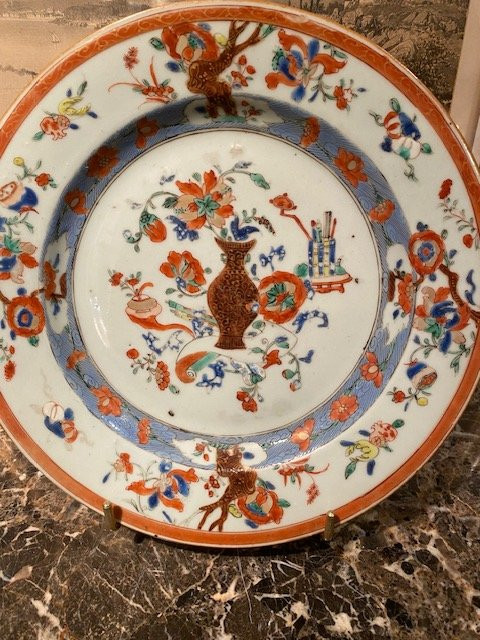 Assiette en porcelaine Compagnie des Indes – Époque Yongzheng (1723-1735)-photo-2