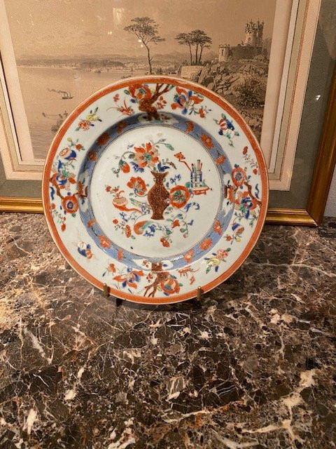 Assiette en porcelaine Compagnie des Indes – Époque Yongzheng (1723-1735)-photo-2