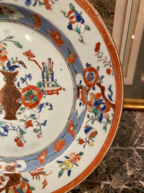 Assiette en porcelaine Compagnie des Indes – Époque Yongzheng (1723-1735)-photo-5