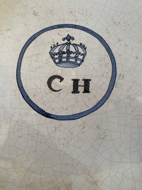  Rouen Earthenware Dish XVIIIᵉ - Trianon Crown With -photo-2