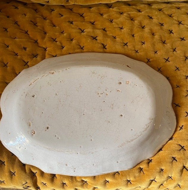  Rouen Earthenware Dish XVIIIᵉ - Trianon Crown With -photo-8