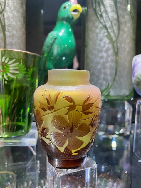 émile Gallé - Small Multi-layered Glass Vase, Art Nouveau, Ecole De Nancy-photo-6