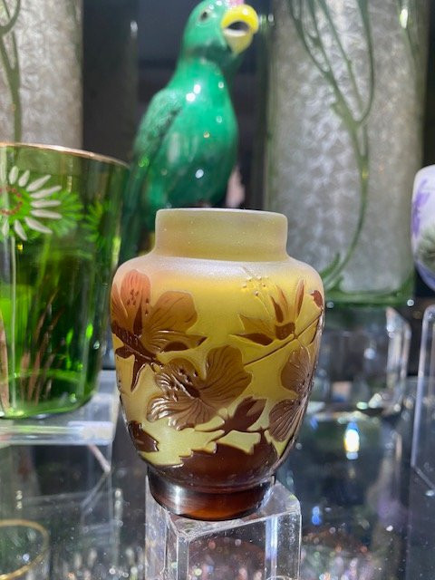 émile Gallé - Small Multi-layered Glass Vase, Art Nouveau, Ecole De Nancy-photo-7
