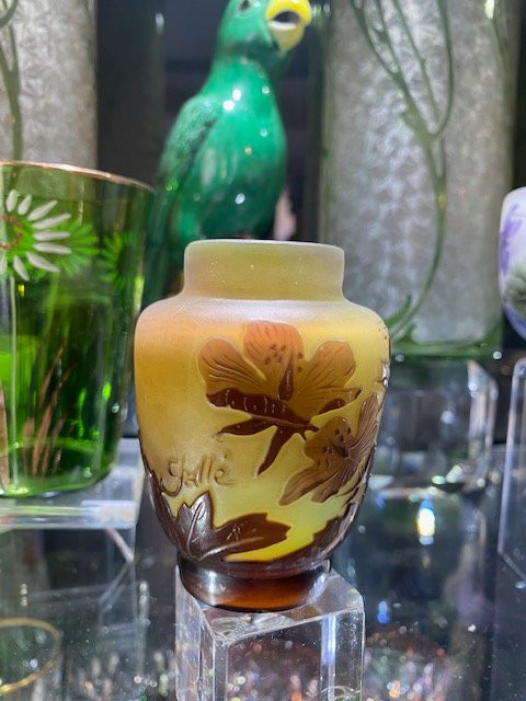 émile Gallé - Small Multi-layered Glass Vase, Art Nouveau, Ecole De Nancy-photo-8