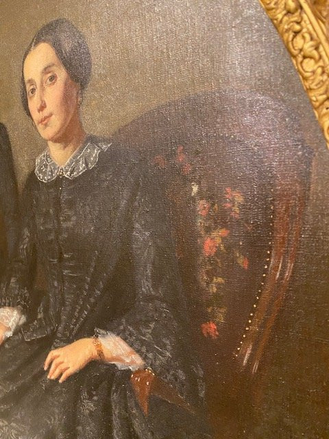 Elegant Bourgeois Portrait From The XIXᵉ Century By Germain Paget-photo-7