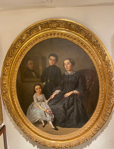 Elegant Bourgeois Portrait From The XIXᵉ Century By Germain Paget