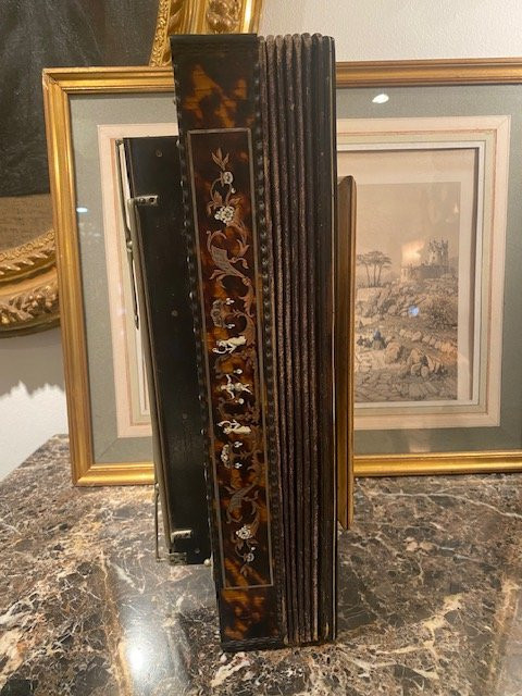 Exceptionnel accordéon bisonore parisien attribué au facteur Georges Kanéguissert, vers 1855.-photo-2