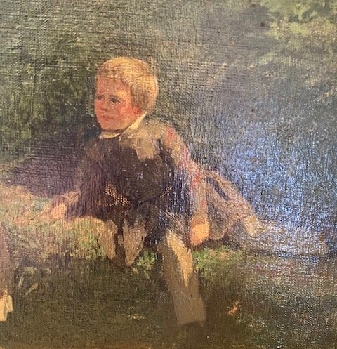 Germain Paget (1817-1884) - Portrait Of Marie And Aimé Paget In A Country Landscape-photo-4