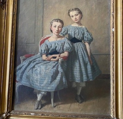 Germain Paget (1817-1884) – Double portrait de Berthe Goudard et de sa sœur -photo-2