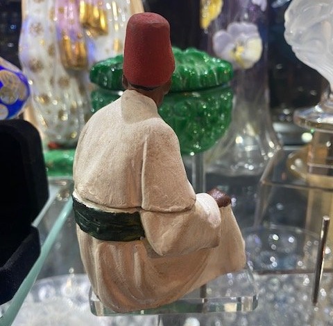 Encrier orientaliste en plomb polychrome – Personnage oriental, fin XIXe  début  XXe  siècle-photo-2