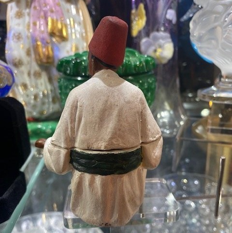 Encrier orientaliste en plomb polychrome – Personnage oriental, fin XIXe  début  XXe  siècle-photo-3