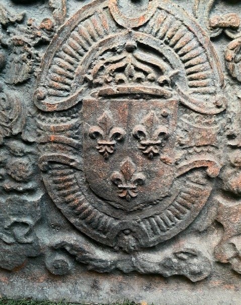 Rare Mantelpiece Plaque Bearing The Royal Coat Of Arms Of France, Dated 1622 – Louis XIII Period-photo-2