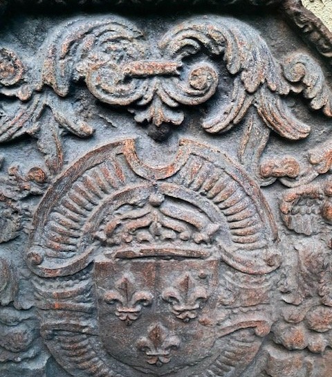 Rare Mantelpiece Plaque Bearing The Royal Coat Of Arms Of France, Dated 1622 – Louis XIII Period-photo-8