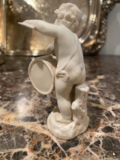 Müller, Fanfare de quatre putti musiciens en biscuit de porcelaine -photo-6