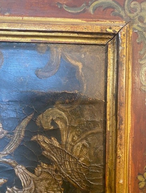 Large Three-panel Folding Screen Made Of Gilded Cordoba Leather – Louis XV Period – 18th Century-photo-4