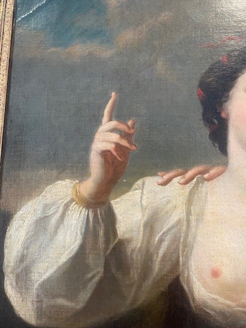 École italienne du XVIIᵉ siècle – Scène allégorique, probablement une allégorie du Chant et de -photo-4