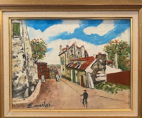 élisée Maclet (1881–1962) – Old Montmartre, Montmartre – Oil On Canvas-photo-2