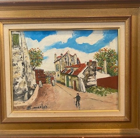 élisée Maclet (1881–1962) – Old Montmartre, Montmartre – Oil On Canvas