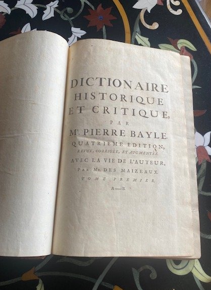 Pierre Bayle (1647-1706) – Dictionnaire historique et critique – Quatrième édition – Amsterdam -photo-1