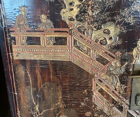 Pair Of Chinese Coromandel Lacquer Cabinets – Qing Dynasty, 19th Century-photo-5