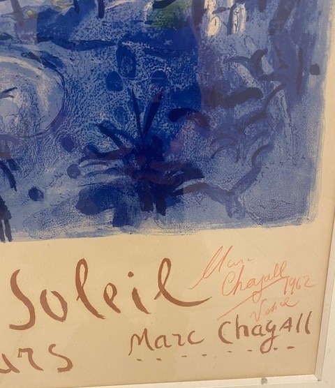 Marc Chagall (1887–1985) – “nice, Sun, Flowers” – 1962 – Signed Lithographic Poster, -photo-2