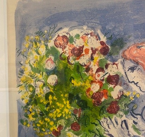 Marc Chagall (1887–1985) – “nice, Sun, Flowers” – 1962 – Signed Lithographic Poster, -photo-2