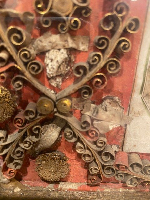 Rare Reliquary With Scrolls—arma Christi And Instruments Of The Passion—18th Century-photo-2