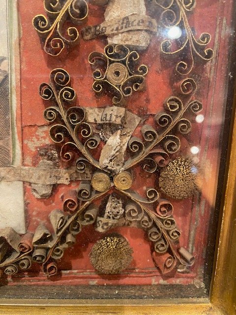 Rare Reliquary With Scrolls—arma Christi And Instruments Of The Passion—18th Century-photo-4