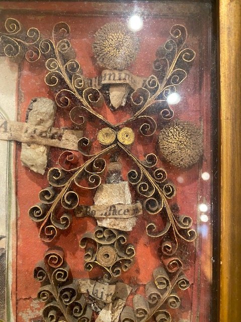 Rare Reliquary With Scrolls—arma Christi And Instruments Of The Passion—18th Century-photo-5