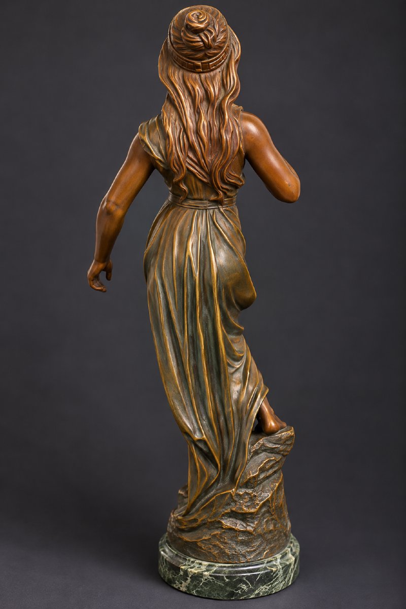  émile Guillemin (1841–1907) – Rebecca At The Fountain – 19th-century Bronze-photo-4