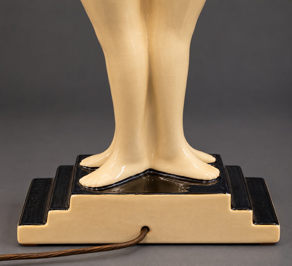 Marcel Bever – Art Deco Ceramic Sculptural Lamp – Circa 1930-photo-4