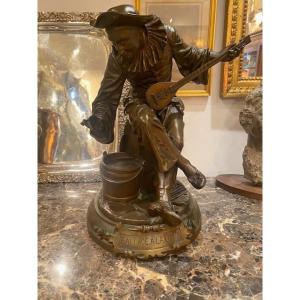 Bernard Sébastien Adrien Steüer (1853-1913) "Ballade à la Lune "– bronze