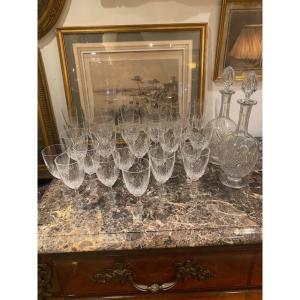 Massenet Crystal Service – Saint-louis Crystal Factory Since 1936, The Signature Engraved Under The