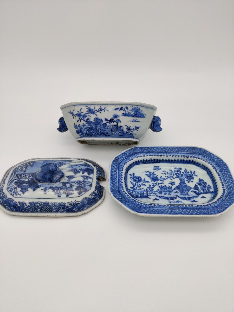 Paire De Terrine Compagnie Des Indes-photo-2