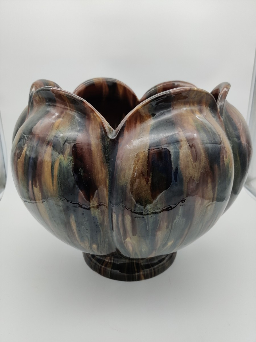Glazed Ceramic Flowerpot 