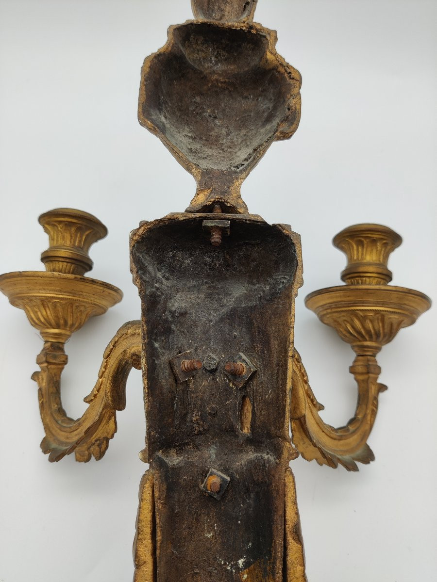 Pair Of Louis XV Period Wall Lights-photo-2