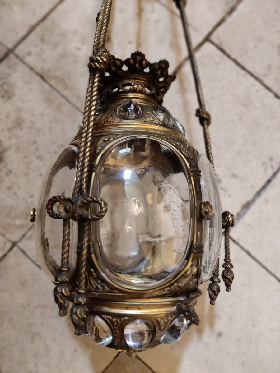 Lanterne en Bronze Napoléon lll-photo-3