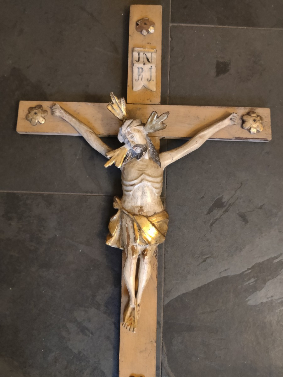 Polychrome Wooden Christ 