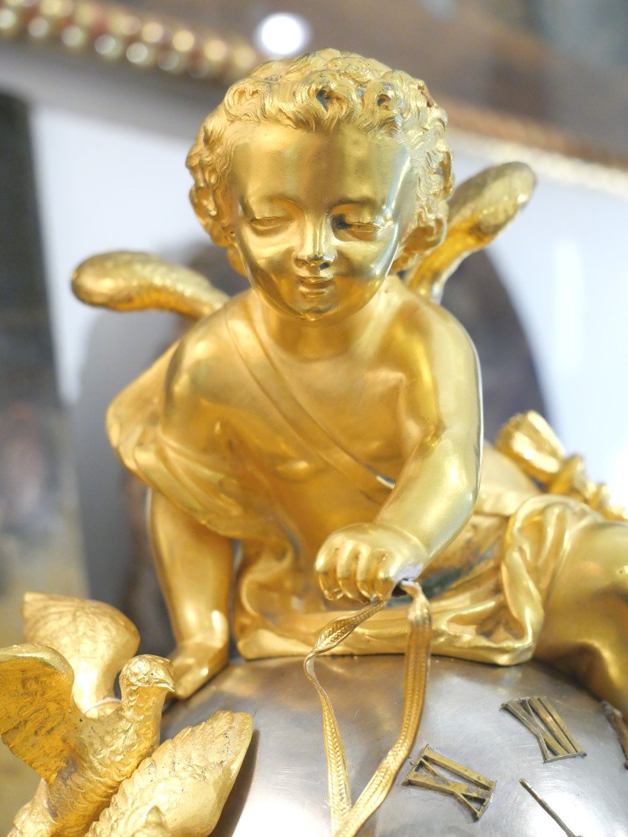 Pendule Au Globe Terrestre Napoléon III-photo-4