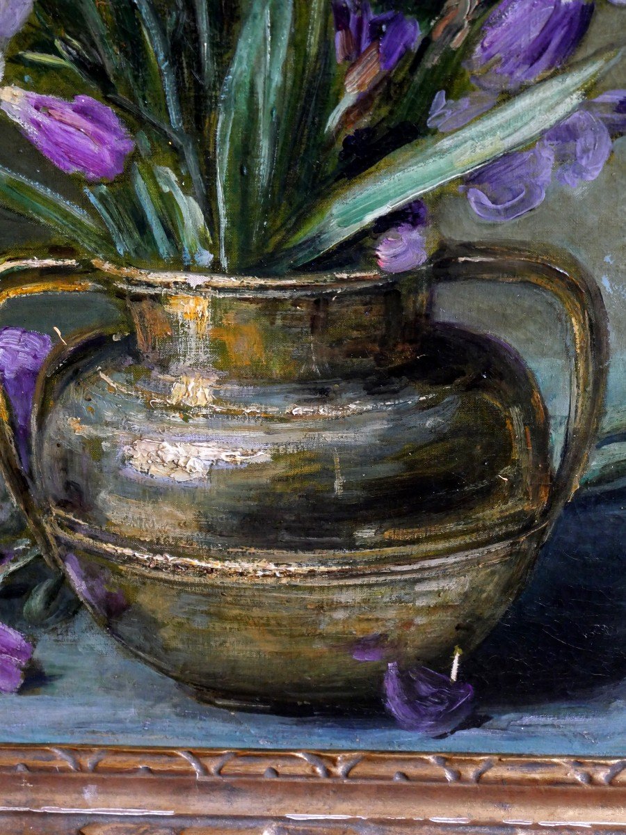 Bouquet Of Flowers By Alexis Kreyder Late 19th-photo-2