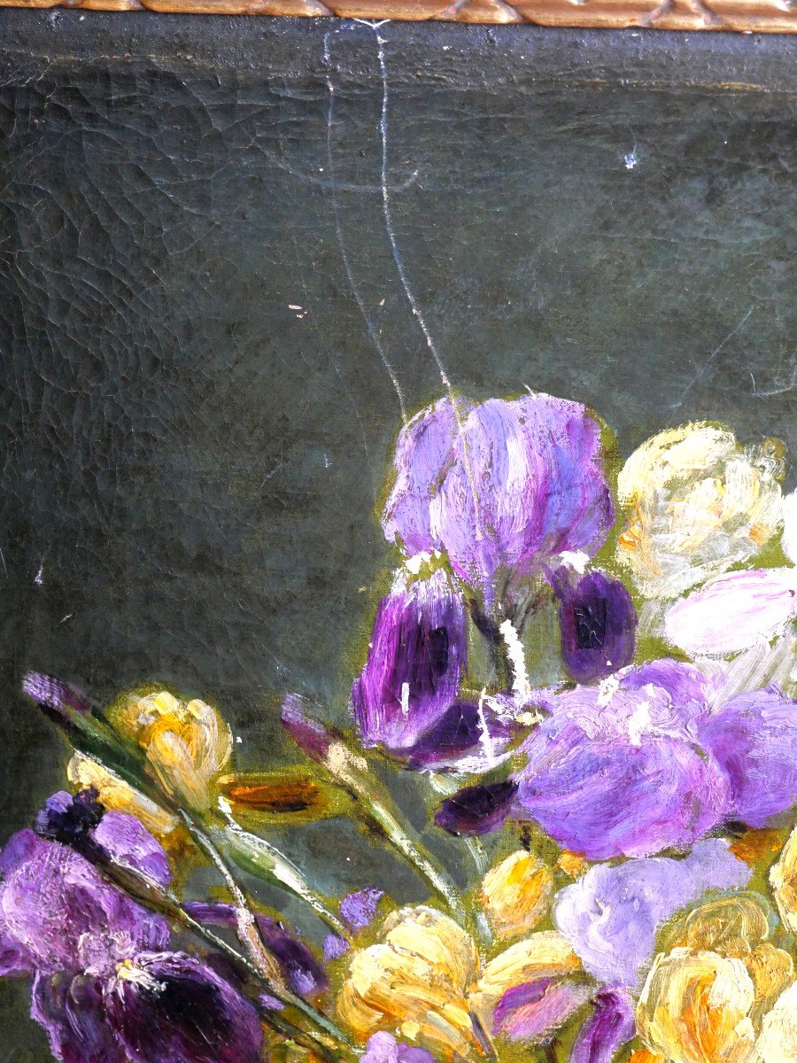 Bouquet Of Flowers By Alexis Kreyder Late 19th-photo-4
