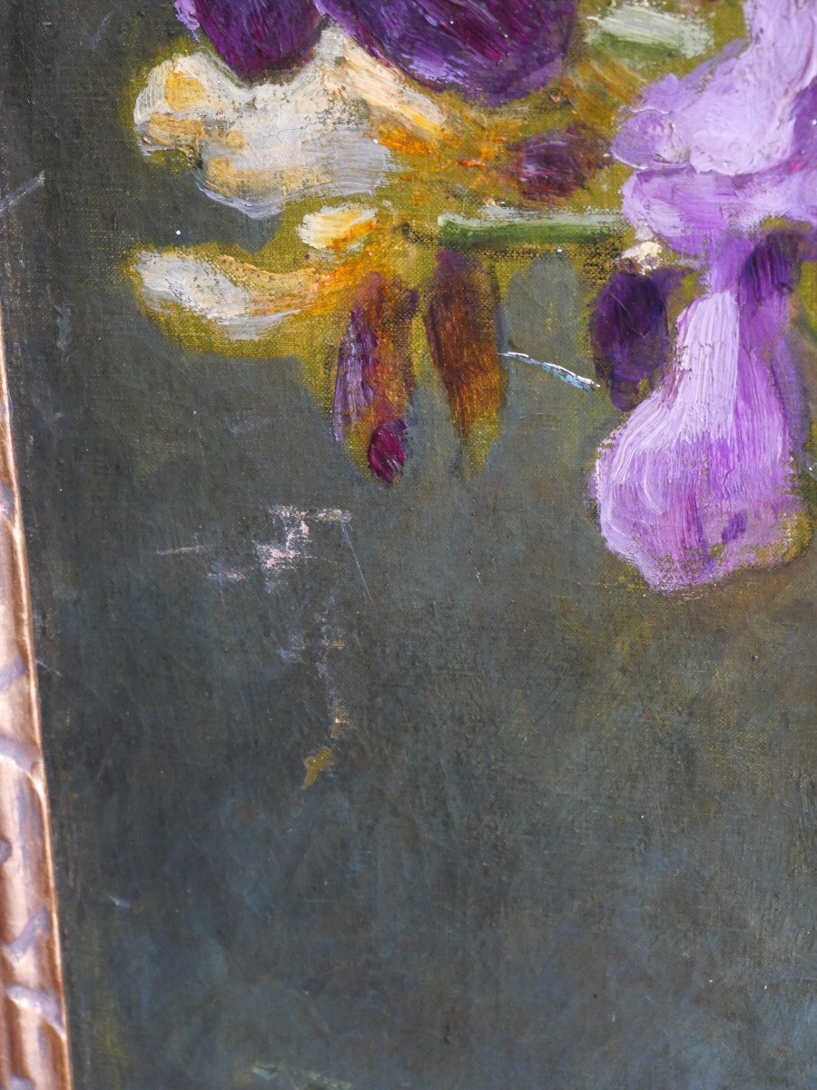 Bouquet Of Flowers By Alexis Kreyder Late 19th-photo-3