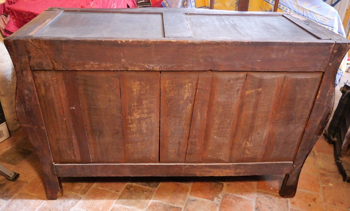 Commode Galbée  Louis XV d'Antoine Lardin 18e-photo-1