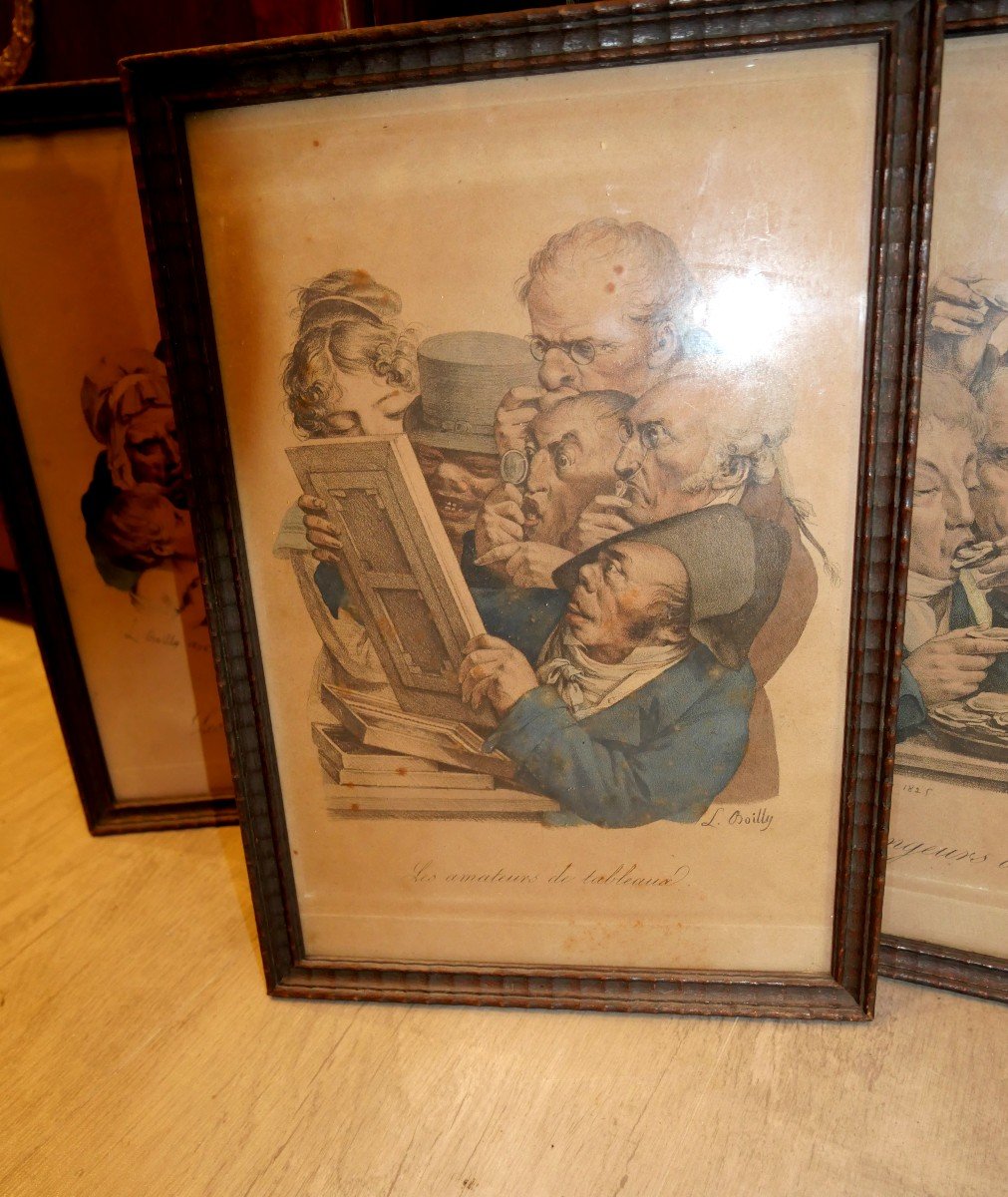 Suite Of 6 Engravings By Boilly 19th-photo-2