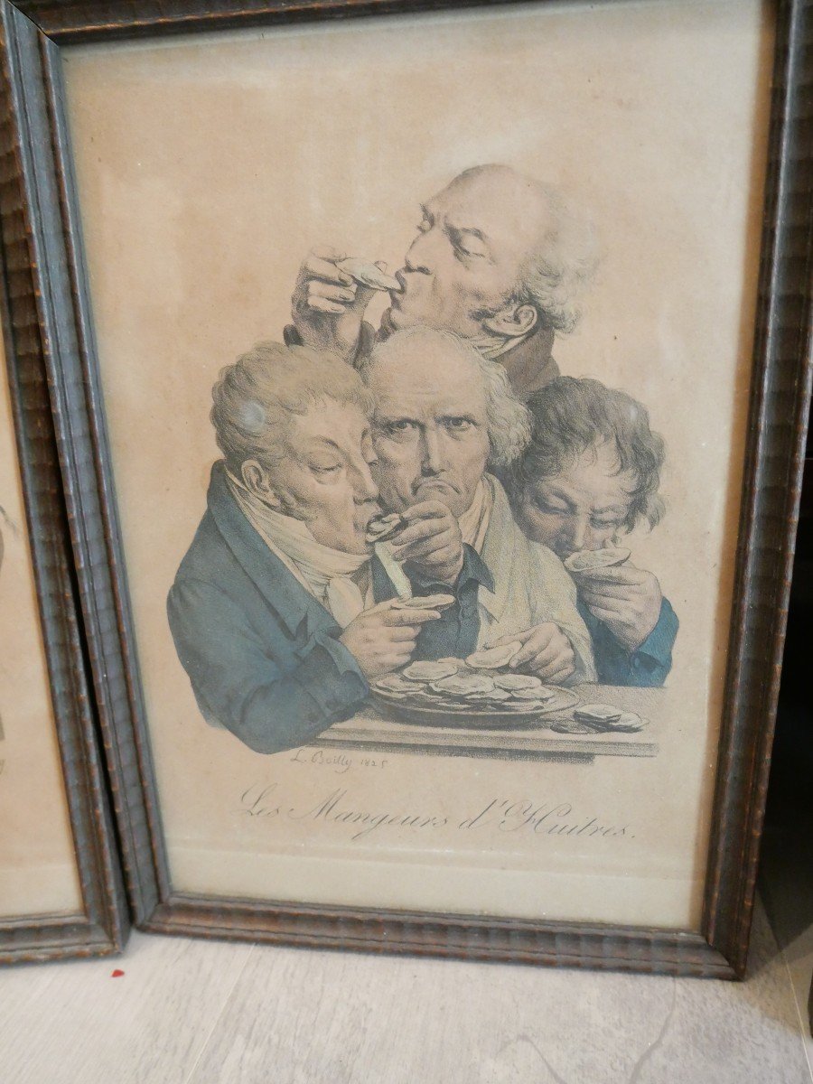 Suite Of 6 Engravings By Boilly 19th-photo-1
